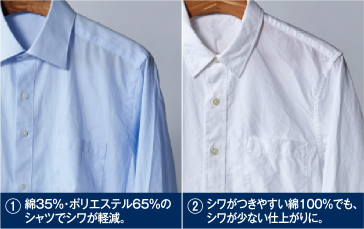 乾燥後のシワのイメージ